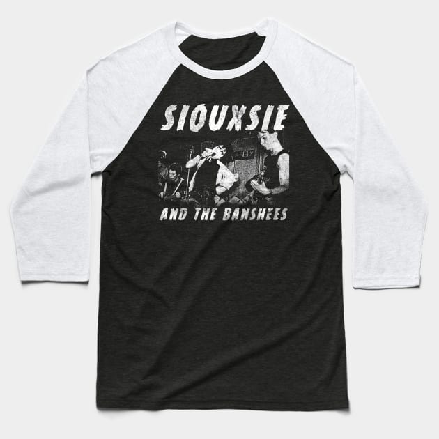 Vintage Distressed Siouxsie and the Banshees | Post Punk Vintage Design Baseball T-Shirt by LilGhostees